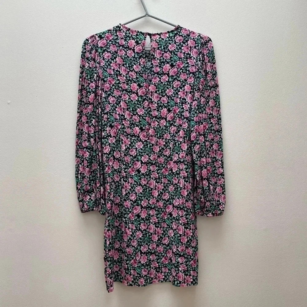 Zara - Floral Mini Dress with Roses - Picture 5 of 8